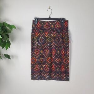 Lularoe Cassie Pencil Skirt Multicolor Pattern Small